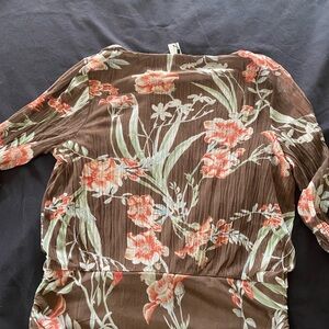 Chico’s Floral Brown top